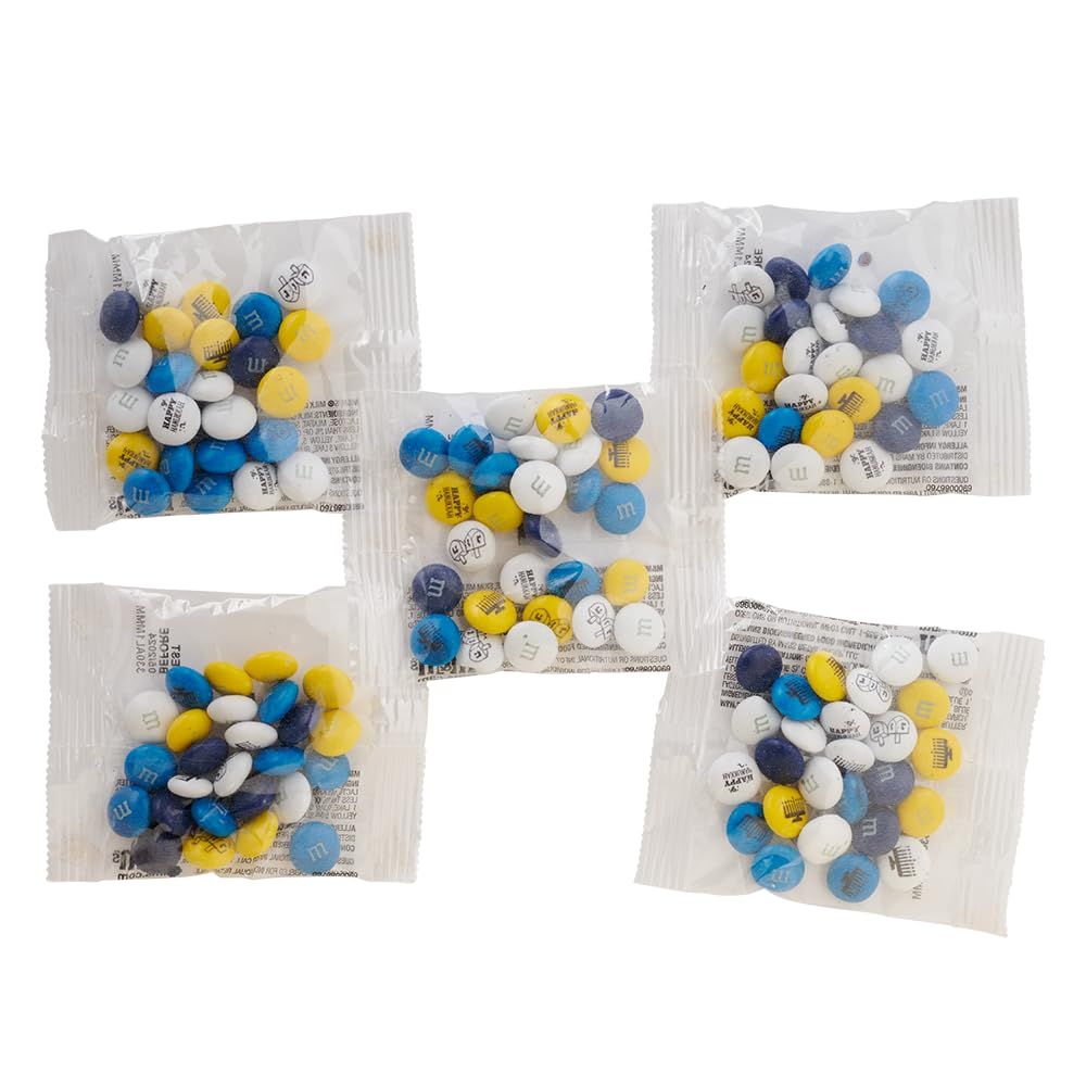 MM S WORLD Hanukkah Party Favors (30 Pack), Printed MM S With Themed-Icons, Sweet Way to Celebrate Hanukkah with Family Friends, Party Decor, Kosher Certified