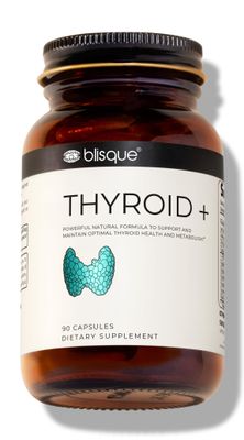 Blisque - Thyroid Support Supplement Complex for Metabolism Boost and Increased Energy, Clarity, and Focus Doctor-Approved with Iodine, Ashwagandha, Zinc, L-Tyrosine 90 Capsules