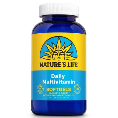 Nature&#39;s Life Daily Multivitamin for Men and Women - Complete Multivitamin with Iron - Daily Value of Most Essential Vitamins and Minerals - Healthy Energy and Immune Support - 90 Serv, 180 Softgels