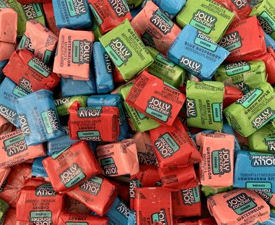 QUEEN JAX Jolly Ranchers - Rancher Chews 2 lb Bag Bulk Candy Chewy Individually Wrapped 5 Flavor Assorted With Queen Jax