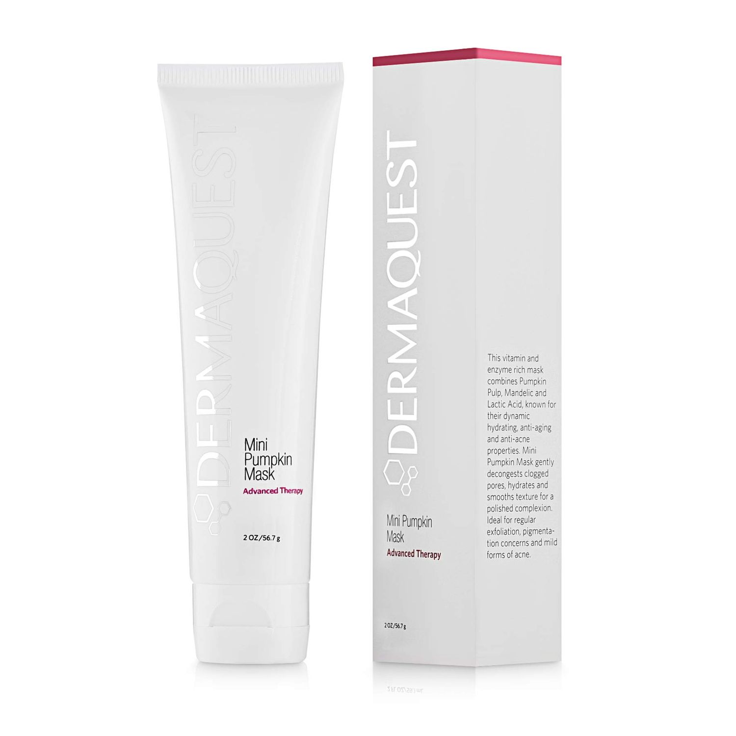 DermaQuest Advanced Therapy Mini Pumpkin Face Mask - Rejuvenating and Brightening Acne Face Mask - Blackhead Face Mask for Women Men - All Skin Types (2oz)