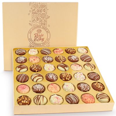 36 Mini Chocolate Cookies Gift Box Gourmet - Deluxe Cookies Gift Basket, Gift Box for Food Delivery - USA Made