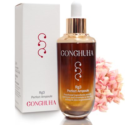 GONGHUHA RG3 Perfect Ampoule Intensive Anti-Aging Skincare with Red Ginseng for Even Skin Tone, Wrinkle Reduction, and Enhanced Elasticity - 45ml