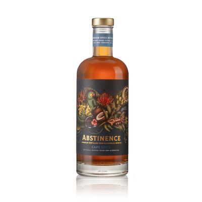 Abstinence Spirits Cape Spice Rum Alternative - 750ml Award-Winning Non-Alcoholic Spirit Bold Flavor with Honeybush, Allspice, Coconut Alcohol-Free for Cocktails Mocktails