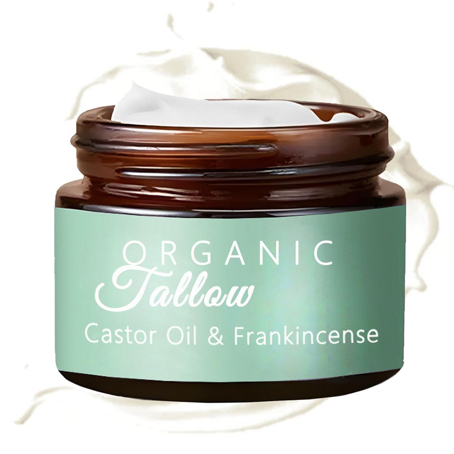 Aiwejay Grass-fed Beef Tallow with Frankincense Oil Castor oil,Organic Beef Tallow Moisturizer for Skin,Beef Tallow Cream Tallow and Manuka Honey Balm for Face, Body