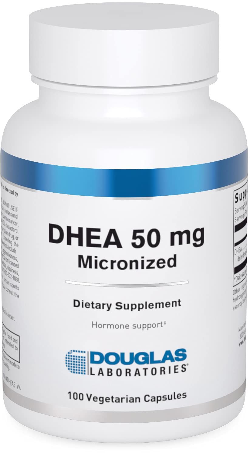 Douglas Laboratories DHEA 50 mg Capsules - Micronized - Supports Hormone Balance, Immunity, Brain, Bone Health Metabolism - Non-GMO - 100 Vegetarian Capsules