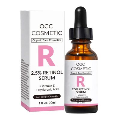 OGC Cosmetics - Retinol Serum with Hydrating Hyaluronic Acid for Wrinkles and Dark Spots; Renew and Reset Nighttime Facial Serum, Clean Dermatologist-Tested Skin care