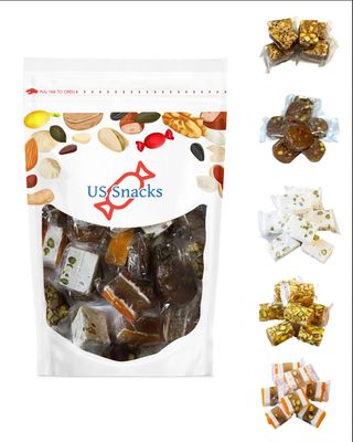 US Snacks - Traditional Malban Nougat Assorted Pack, Delightful Pistachio Malban Nougat Assortment, A Taste of Tradition, Individually Wrapped, 2 Pound
