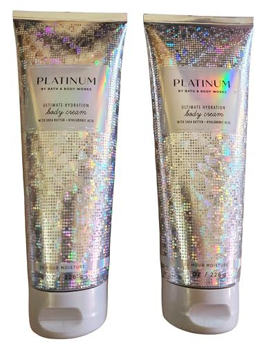 Bath Body Works Platinum Ultimate Hydration Body Cream 8 Ounces Pack of 2