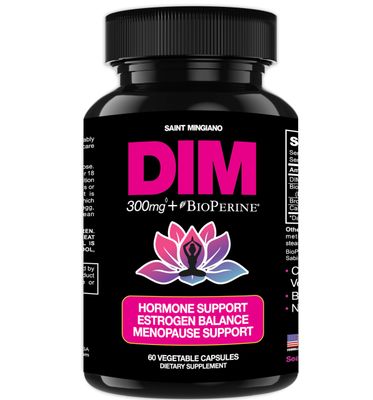 Hormone Balance For Women, DIM Supplement 300 mg Estrogen Supplement for Women with Hot Flashes Night Sweats Aids in Menopause Perimenopause Symptoms, Estrogen Oestrogen. 60 Caps