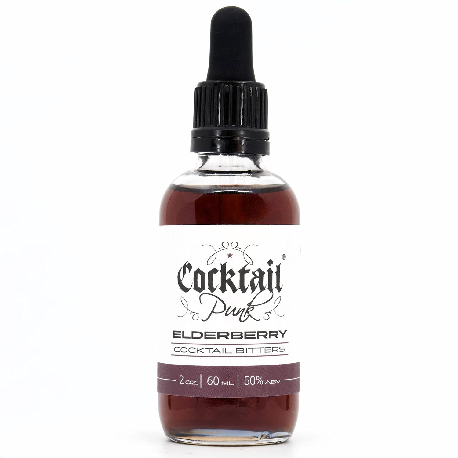 CocktailPunk Cocktail Bitters Small Batch Craft - Made in USA Using All Natural Organic Non GMO Fruits and Spices. (Elderberry)