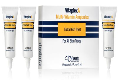 Dinur Cosmetics VitaplexA Multi-Vitamin Ampoules Extra Rich Treatment, 3 Ampoules .5 oz. 15 ml.