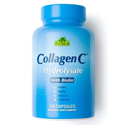 Premium Collagen Hydrolysate By Alfa Vitamins - Anti-Aging Nutritional Supplement Rich In Vitamin C - Skin, Nails Hair Rejuvenation - Supports Bone Muscle Health - Made In USA - 120 Capsules