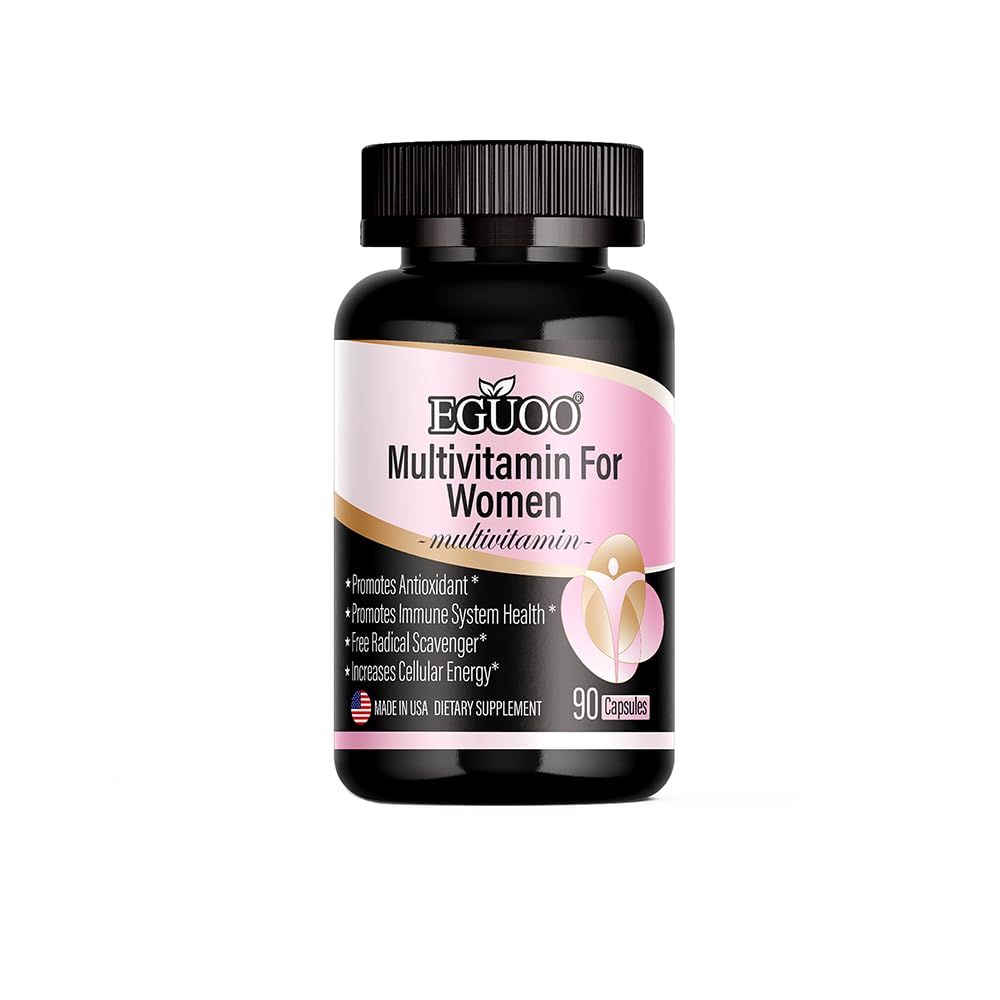 EGUOO Multivitamin for Women - Womens Multivitamin with Vitamin C, E, Biotin and Folic Acid Vitamins for Women - Womens Vitamins for Energy, Immune, Brain, Heart, Eye and Bone Health, 90 Capsules