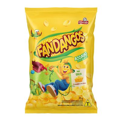 Fandangos Corn Chips, Cheese Flavor, 1.23 oz, Imported from Brazil Salgadinho Fandangos Elma Chips Sabor Queijo 35g