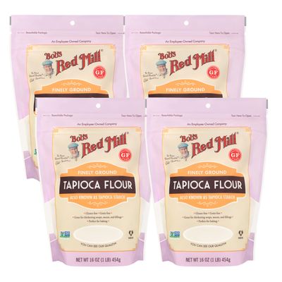 Bob&#39;s Red Mill Tapioca Flour, 16oz (Pack of 4) - Non GMO, Vegan, Paleo Friendly, Kosher