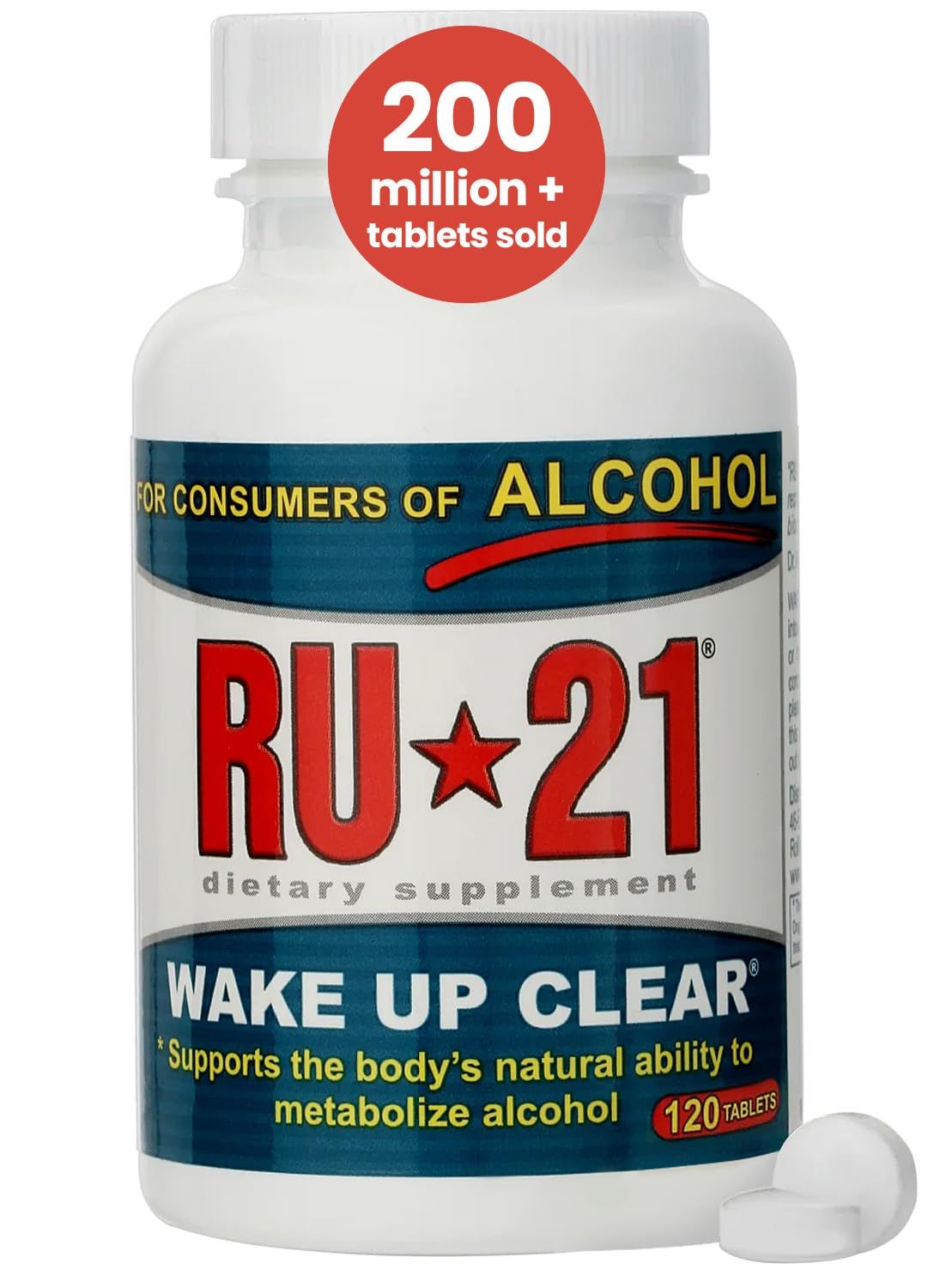 RU-21 The Supplement for When You Want to Drink Go to Work The Next Morning Feel Better After Celebrating Support Your Liver Trusted for 23 Years Made in USA (120 Pills, 60 Servings)