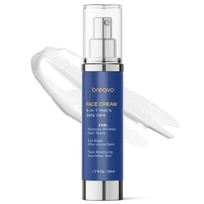 6 in 1 Face Cream for Men: 6 in 1 Mens Face Moisturizer, Mens Face Cream Anti Aging - Eye Bags Treatment Wrinkle Cream for Men 1.7 oz