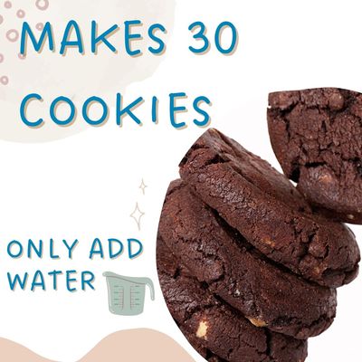 Shirley J- Chocolate Fudge Gourmet Cookie Mix (Makes 30) Premium Soft Rich Fluffy Quality Chocolate Cookies Flavorful Bakery Grade Cookies Just Add Water (Chocolate Crinkle)