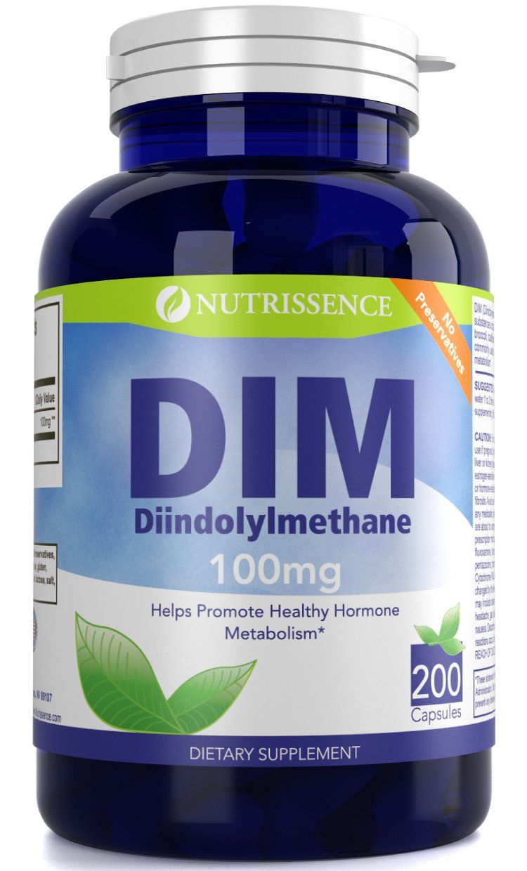 DIM Supplement - 100mg 200 Capsules - Diindolylmethane - Nutrissence