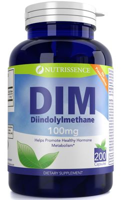 DIM Supplement - 100mg 200 Capsules - Diindolylmethane - Nutrissence