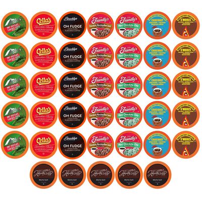 Two Rivers Coffee Chocolate Lovers Pods Single Serve Cups, Chocolate Coffee, Compatible with K Cup Brewers Including 2.0 40 Count (Pack of 1)