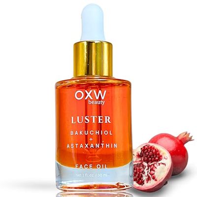 Luster Bakuchiol Retinol Alternative Face Oil For Anti-Aging, Fine Lines, Boost Glow, Antioxidant Nourishing Blend with Bakuchiol, Astaxanthin, Rosehip, Meadowfoam, Squalane, Pomegranate, Made In USA