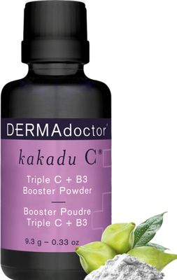 DERMAdoctor Kakadu C Dermatologist Formulated Triple C B3 Booster Powder, Vitamin C Serum Booster and Niacinamide Pore Minimizer for Face, Active Skin Repair for Brightening and Refining - 0.33 oz