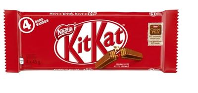 KITKAT Milk Chocolate Wafer Bars 4-Pack 4 x 45g