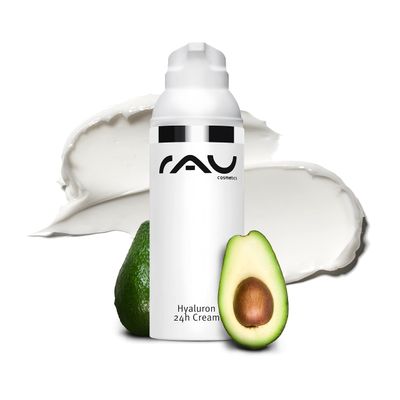 RAU Hyaluron 24h Cream (1.7 Fl.oz) - Face moisturizer with hyaluronic acid, avocado oil shea butter - Firming hydrating cream for dry skin, very dry skin and mature skin