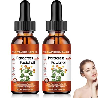 bryanture 100 Organic Paracress Facial Oil - Anti-Aging Moisturizing Essential Oil for Wrinkle Reduction, Hydration(2Pcs)