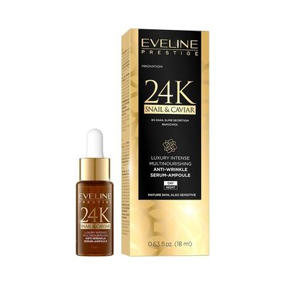 Eveline Cosmetics Eveleine Snail and Caviar serum, 0.63 Fl Oz (Pack of 1)