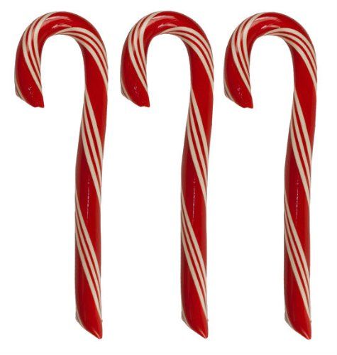 3 Chocolate Filled Peppermint Candy Canes, Hammonds Handmade, 2 Oz RedWhite Stripe