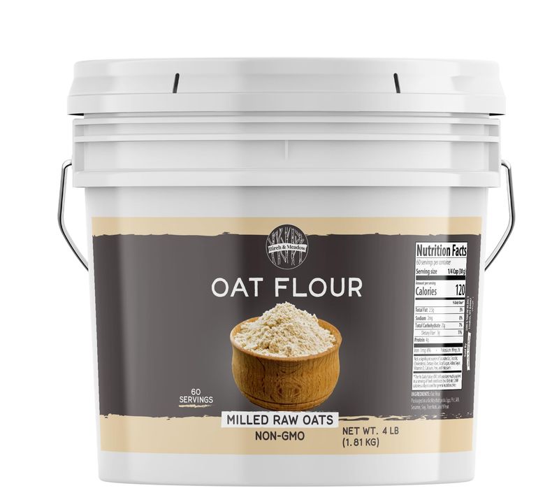 Birch Meadow 1 Gallon of Oat Flour, Non-GMO, Ready to Make