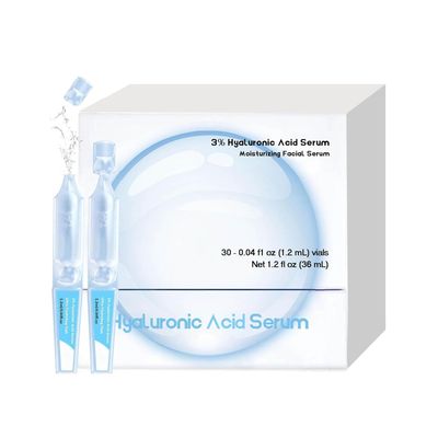 Ultra Hydrating Serum 3 - 30PCS Hyaluronic Acid Smoother Face Serum, Enriched Hyaluronic Acid, Collagen, Vitamin E Moisturizing, Plump, Fine Lines, Wrinkles, Repair for All Skin