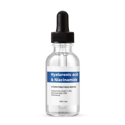 Hyaluronic Acid Niacinamide Serum - Deep Hydration Brightening for Face - Anti-Aging, Wrinkle Reduction, Pore Minimizer Skin Barrier Repair - Lightweight Fast Absorbing - 1 fl oz