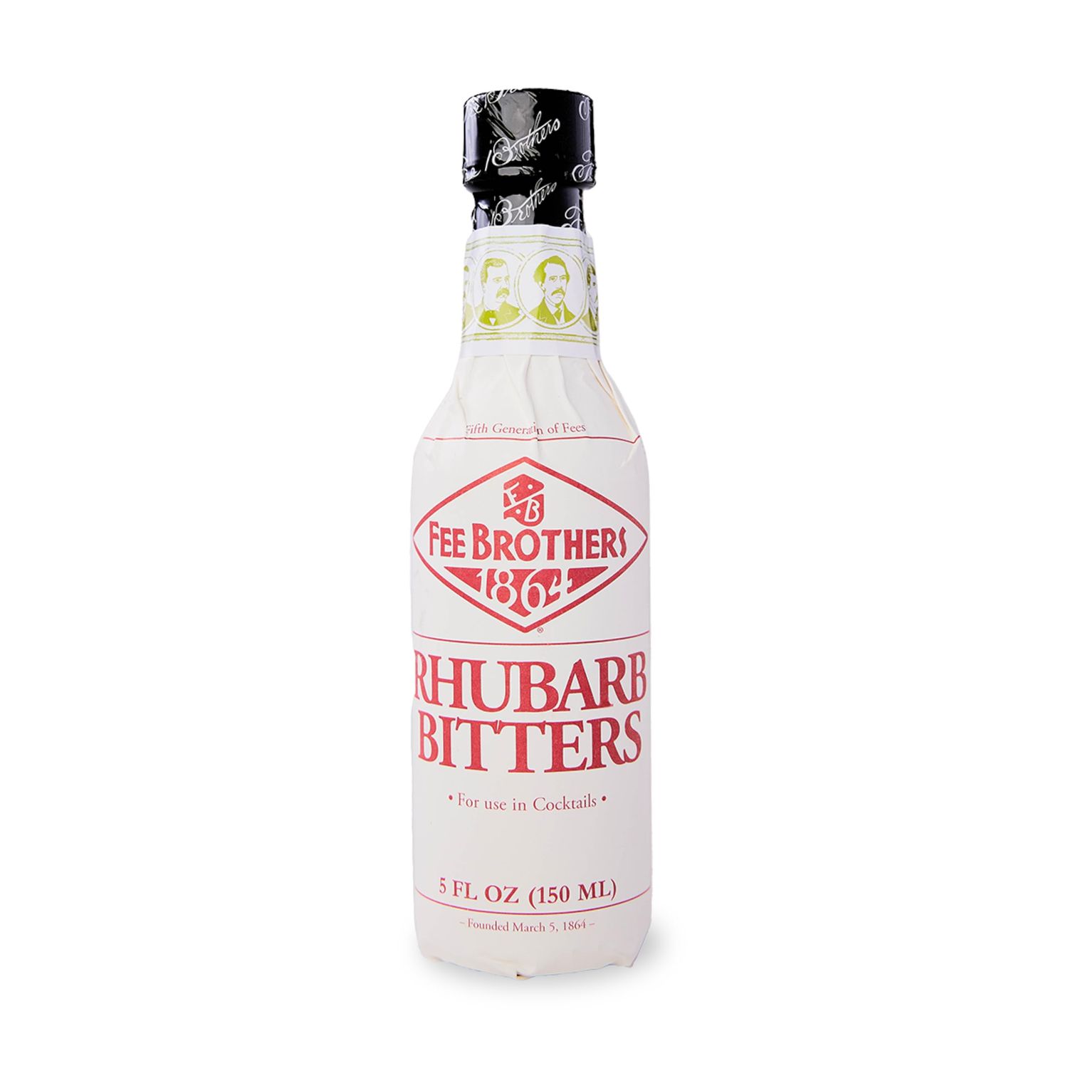 Fee Brothers Rhubarb Cocktail Bitters - Aromatic Cocktail Mixer and Concentrated Flavoring, Gluten Free, Vegan-Friendly, 5 fl oz