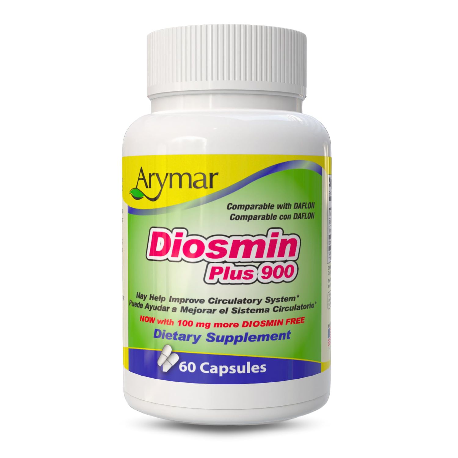 Arymar Diosmin Plus 900, Circulatory System Support (60 CapsulesPack of 1)