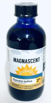 Magnascent Nascent Iodine Organic Daily Health Supplement High Potency 2 Concentrated Liquid Iodine Drops Supports Energy Metabolism (4oz118.4ml)