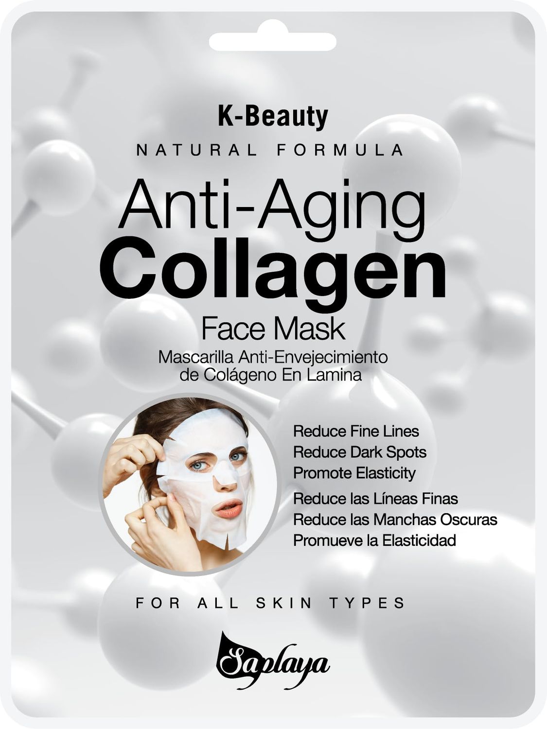 Saplaya Face Masks 6 Pack Scented Facemask Sheets Skin Care Mask Single Scent K-Beauty Natural Formula