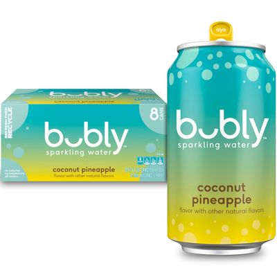 bubly Sparkling Water, Coconut Pineapple, Zero Sugar Zero Calories, Seltzer Water, 12 Fl Oz Cans (Pack of 8)