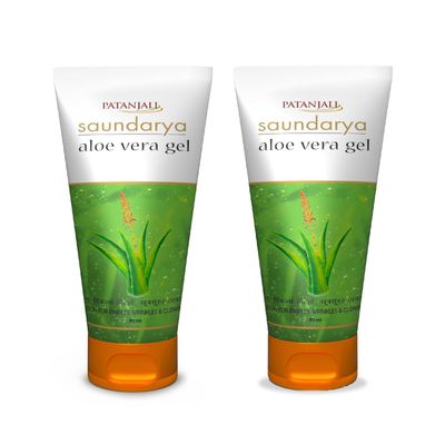 Patanjali Saundarya Aloe Vera Gel 60ml 2.02 fl oz - Pack Of 2
