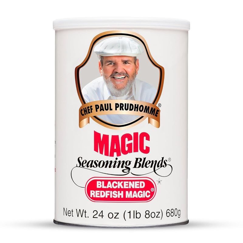 Chef Paul Blackened Redfish Magic Seasoning Blends Cajun-Style Spices Seasonings Gluten-Free, No MSG, Bold Flavor Perfect for Grilling, Cooking BBQ 24 oz 680g Canister (Pack of 1)
