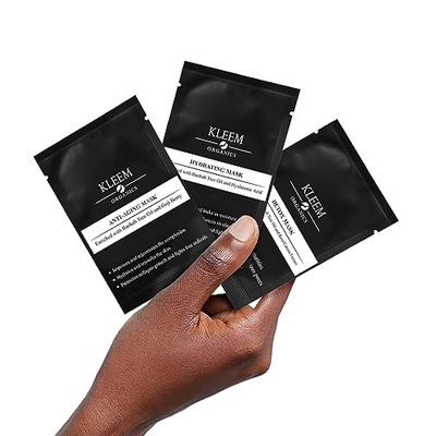 Kleem Organics Facial Face Masks: Anti Aging Face Mask Moisturizing Detox Face Mask Nourishing Soothing Face Mask. 3 Pack