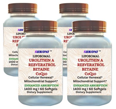 Nikoni Liposomal Urolithin-A Supplement 1400mg Supports Healthy Aging, Cellular Renewal, Muscle Health- 240 Softgels