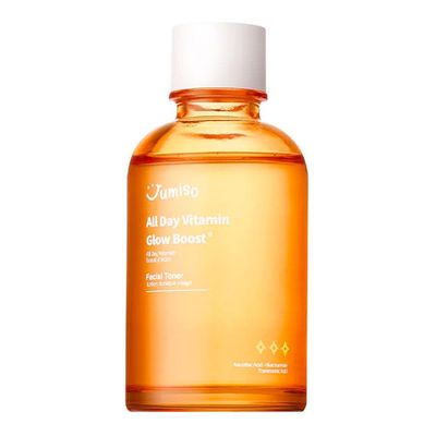 JUMISO All Day Vitamin Glow Boost Facial Toner, Vitamin Daily Toner, Vitamin B,C Toner, Skin Brightening Hydrating, Glowing Toner, Naturally RadiantPlump Skin, EOFragrance Free, 125ml 4.22 FL.OZ