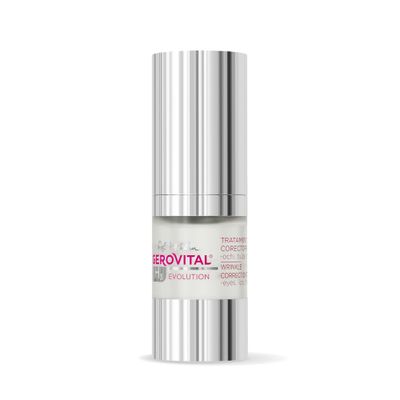 GEROVITAL EVOLUTION Anti-Wrinkle Serum for Eyes, Lips and Forehead Area with Hyaluronic Acid, Vitamin A and E, Reduces Deep Wrinkles, Improves Skin Elasticity, 15 ml