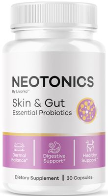 Neotonics Capsules - Official Neotonics Skin Gut Essential Probiotics, Advanced Formula Neotonics Skin and Gut Organic, All Natural Supplement Neotonics Review, 30 Capsules for 1 Month