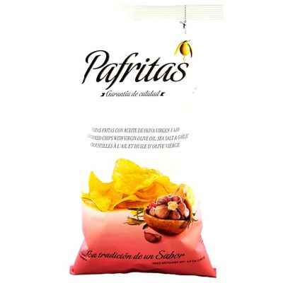 Pafritas Gourmet Galic Potato Chips, Spanish Olive Oil, Gluten Free, No Preservatives, 140g, Pack Of 2