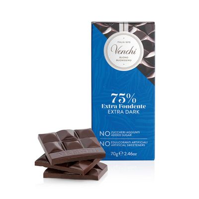 Venchi -70 Sugars Dark Chocolate Barr 3.52oz